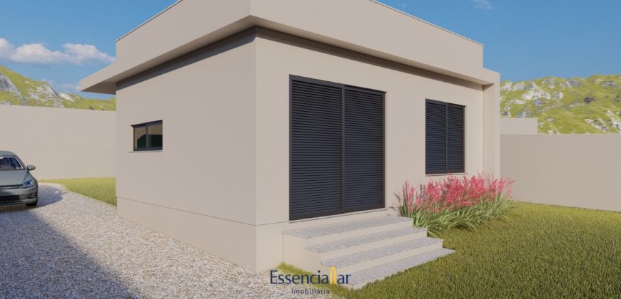 Casa em construção no bairro Linha Batista