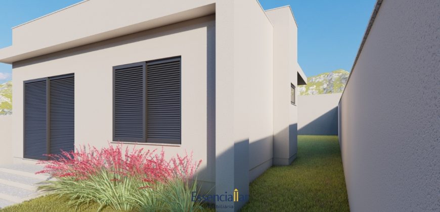 Casa em construção no bairro Linha Batista