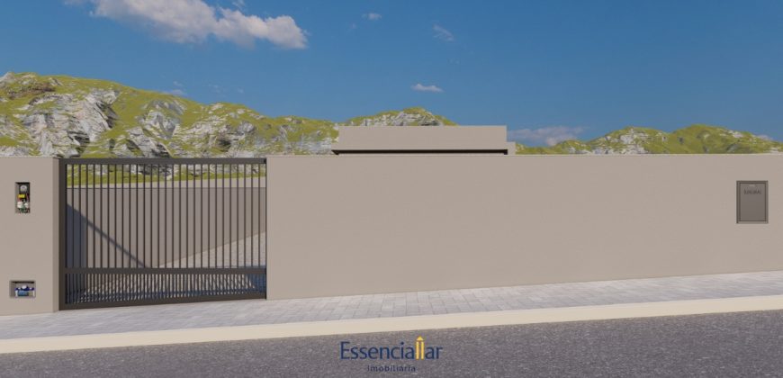 Casa em construção no bairro Linha Batista