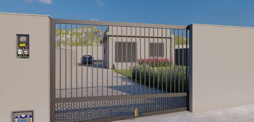 Casa em construção no bairro Linha Batista